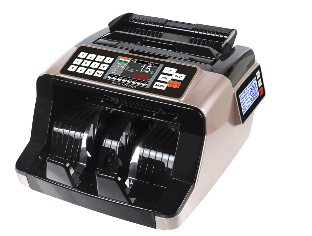 Al-7200 Currency Counter with Rechargeable Battery Single Denomination Value Counter