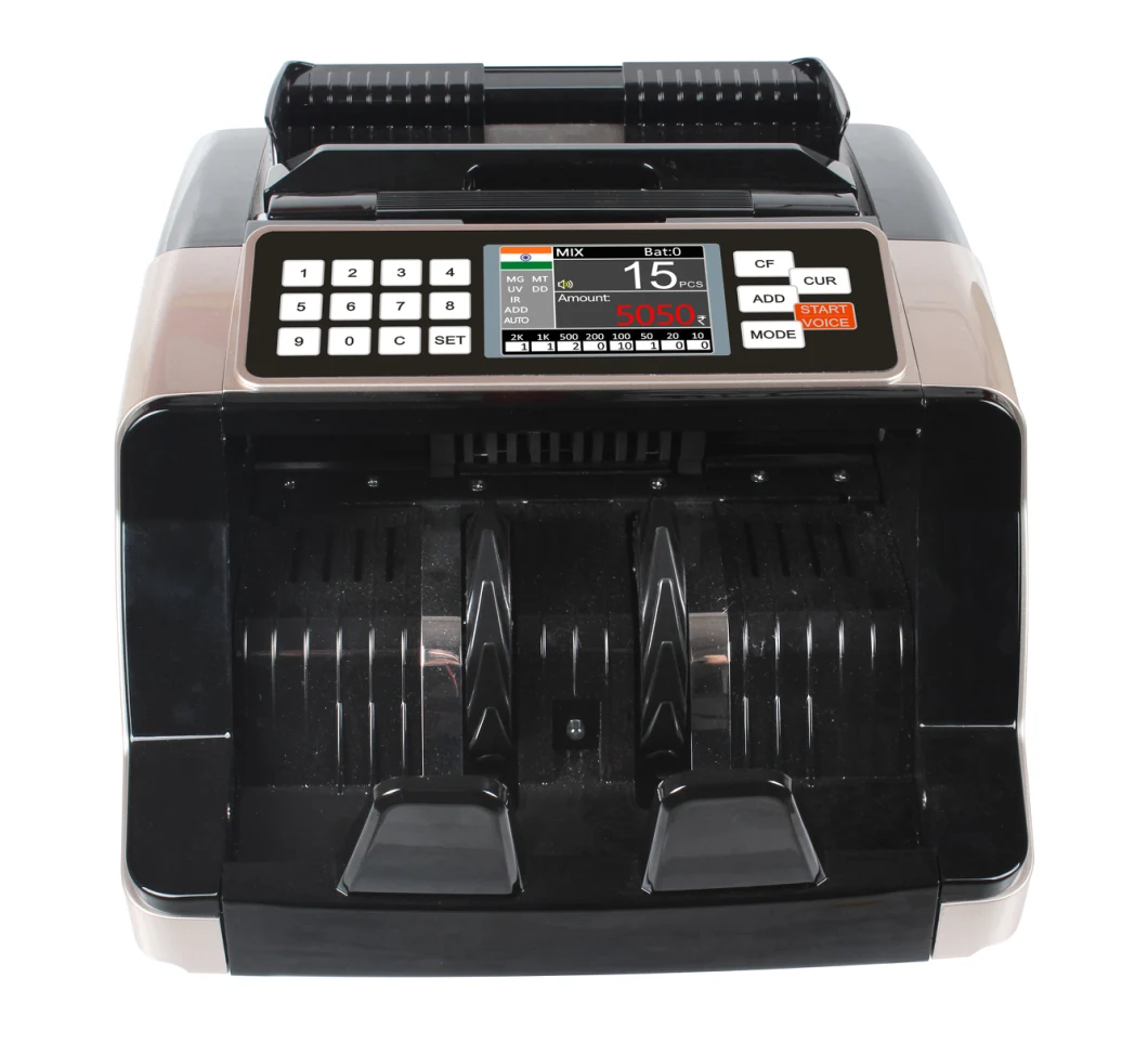 Al-7200 Currency Counter with Rechargeable Battery Single Denomination Value Counter