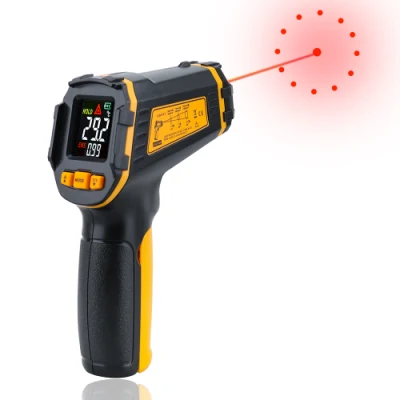 Misuratore di temperatura laser Pirometro senza contatto Imager Igrometro Termometro IR Termometro digitale a infrarossi Allarme luminoso LCD a colori