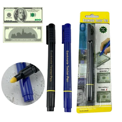 Penna per il controllo del denaro 2 in 1, penna per il controllo del dollaro, penna per il rilevamento delle banconote